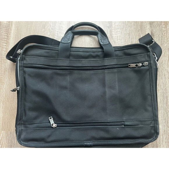 TUMI Alpha Black Ballistic expandable Laptop Business Briefcase 26041D4 - Picture 5 of 8
